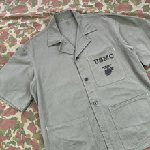 Load image into Gallery viewer, USMC P41 HBT Fatigue Shirt - Very good Condition with short sleeves
