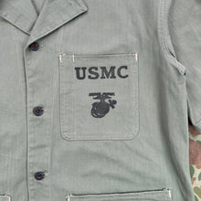 Load image into Gallery viewer, USMC P41 HBT Fatigue Shirt - Very good Condition with short sleeves
