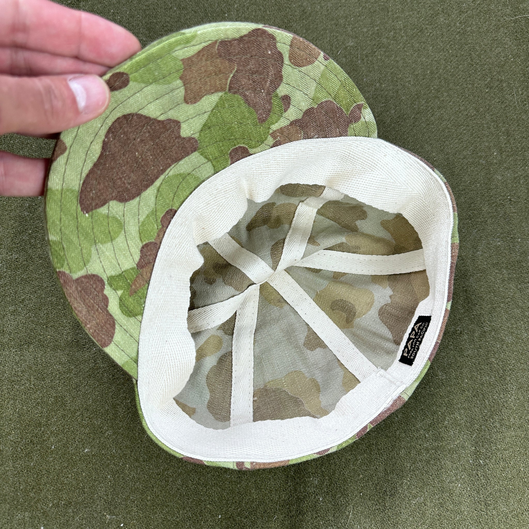 Custom Made A3 Mechanic's Style Caps - Frog Skin Camo cheapest