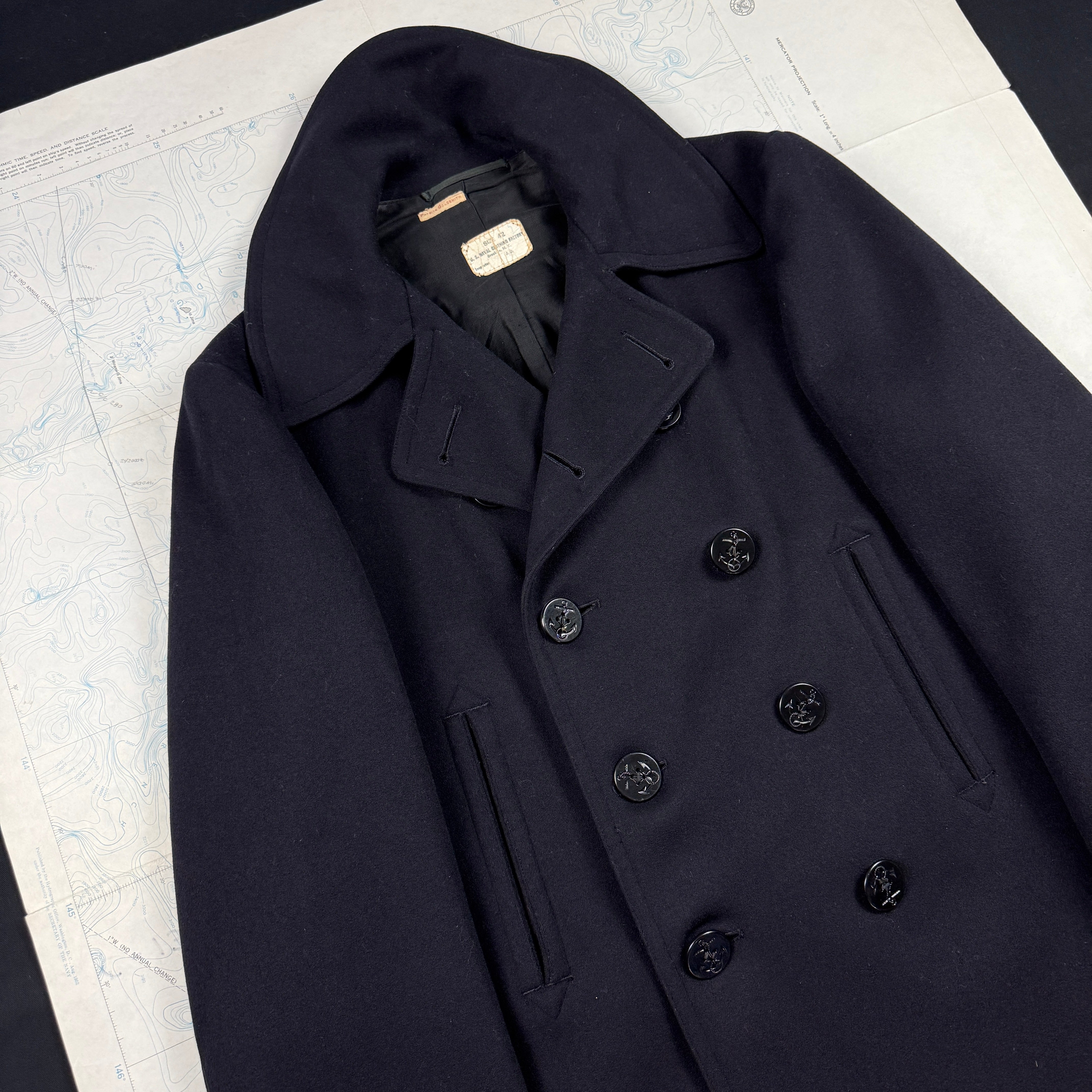 US Navy Early WW2 Peacoat - Mint Condition - Size 42