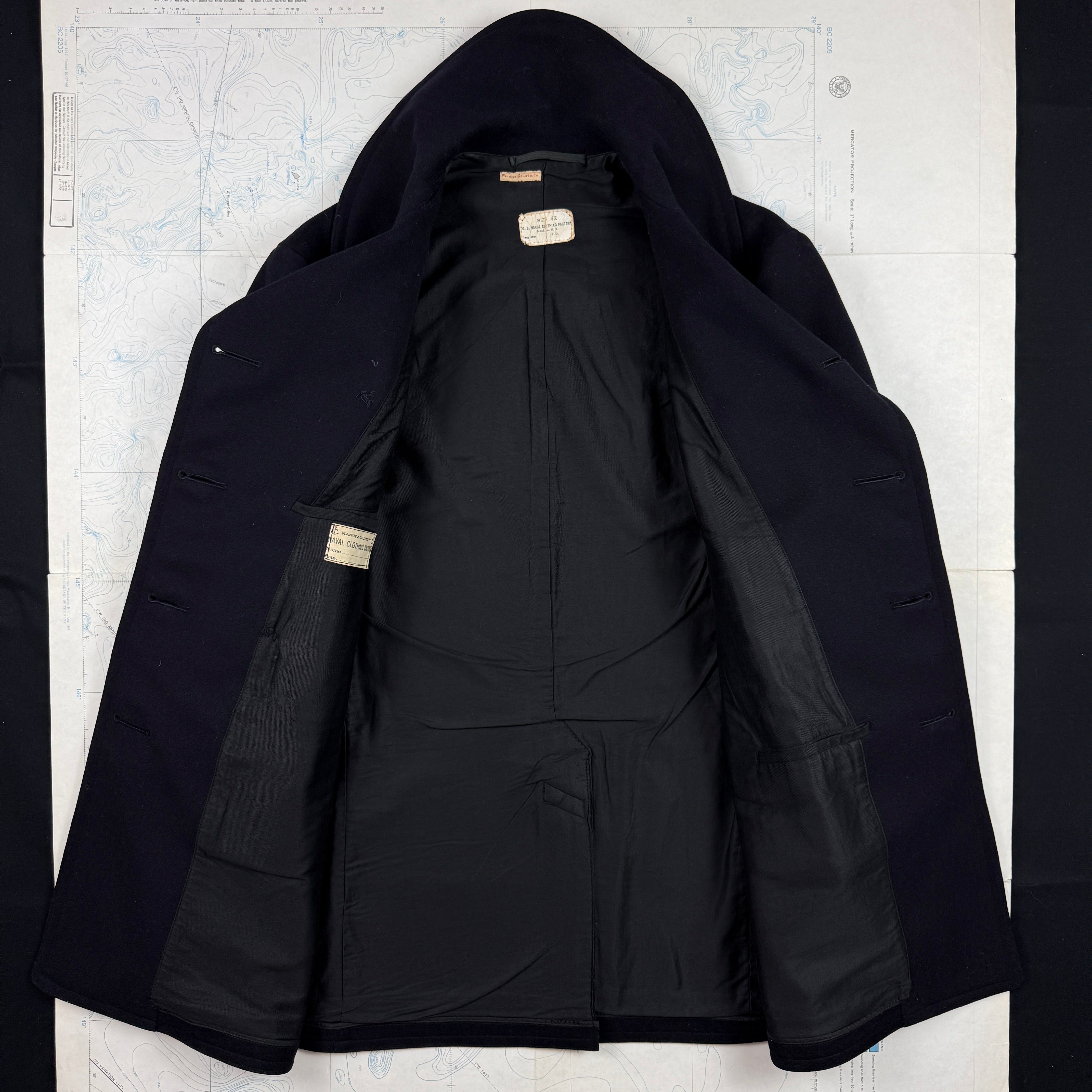 US Navy Early WW2 Peacoat - Mint Condition - Size 42