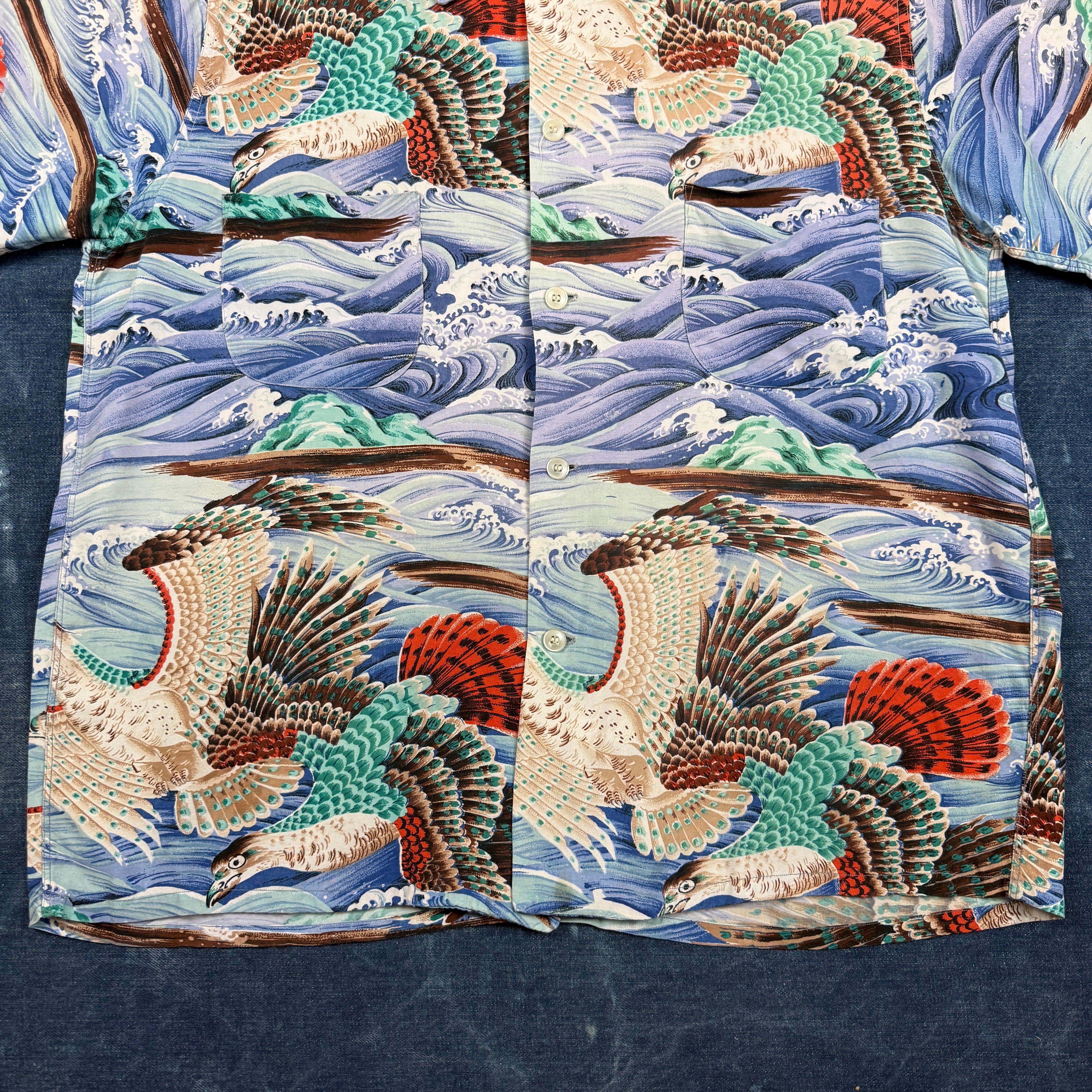 Penneys 1950s/60s Hawaiian Cranes Aloha Shirt