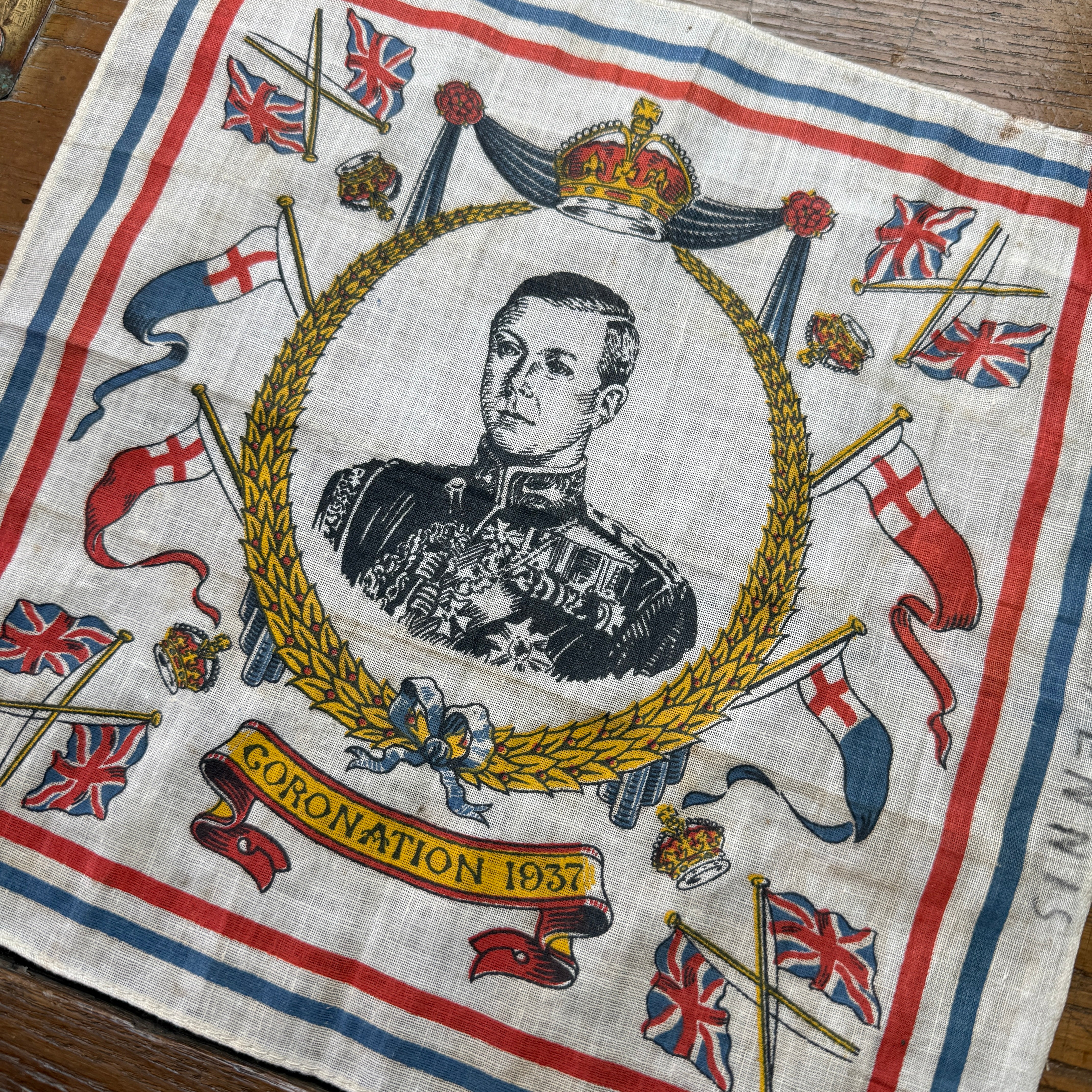 King Edward VIII 1937 Coronation Handkerchief