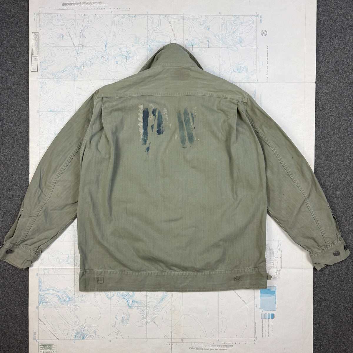 US Army Pre-War HBT Fatigue Shirt with POW Stencils