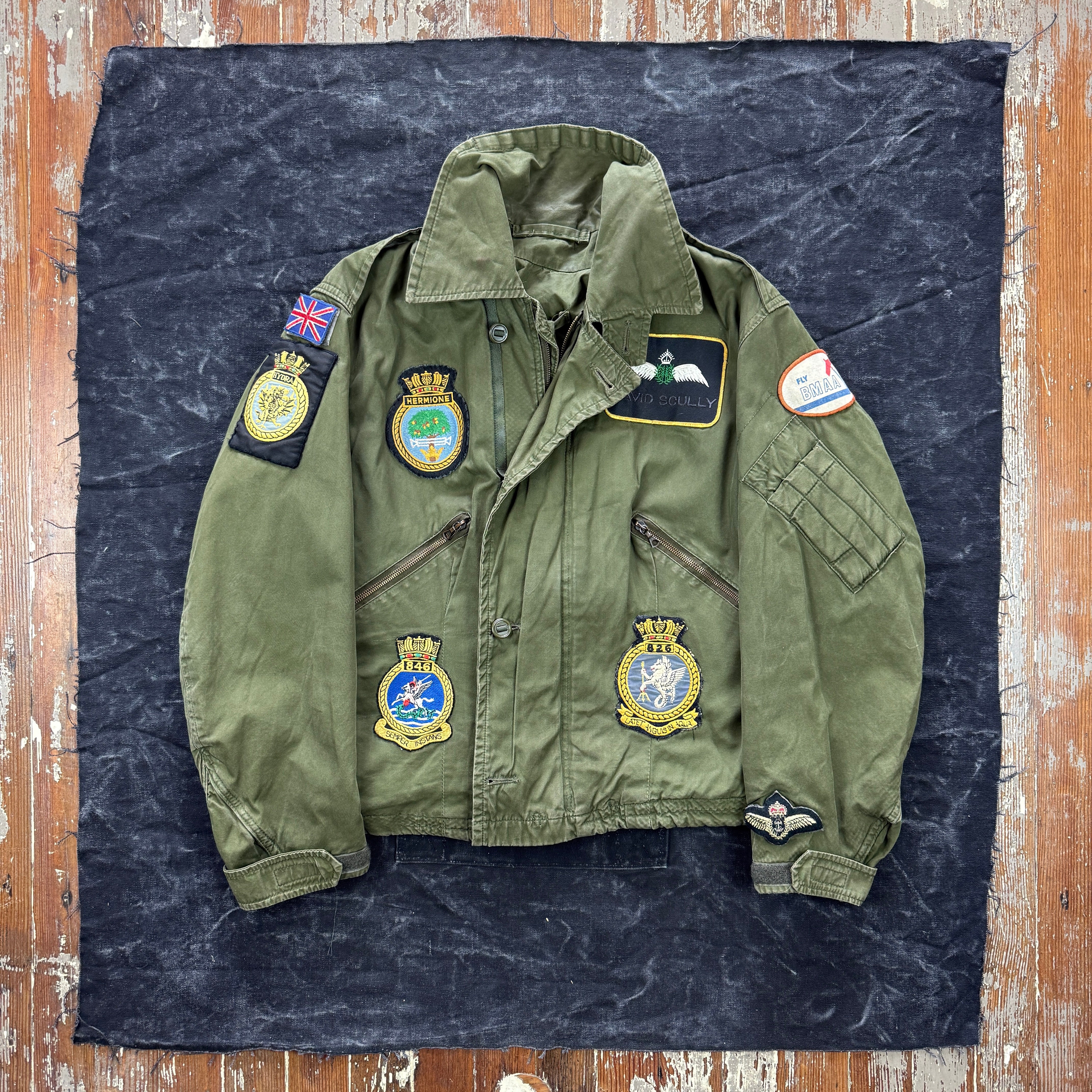 Royal Navy 1980s Mk3 Cold Weather Flying Jacket with Patches