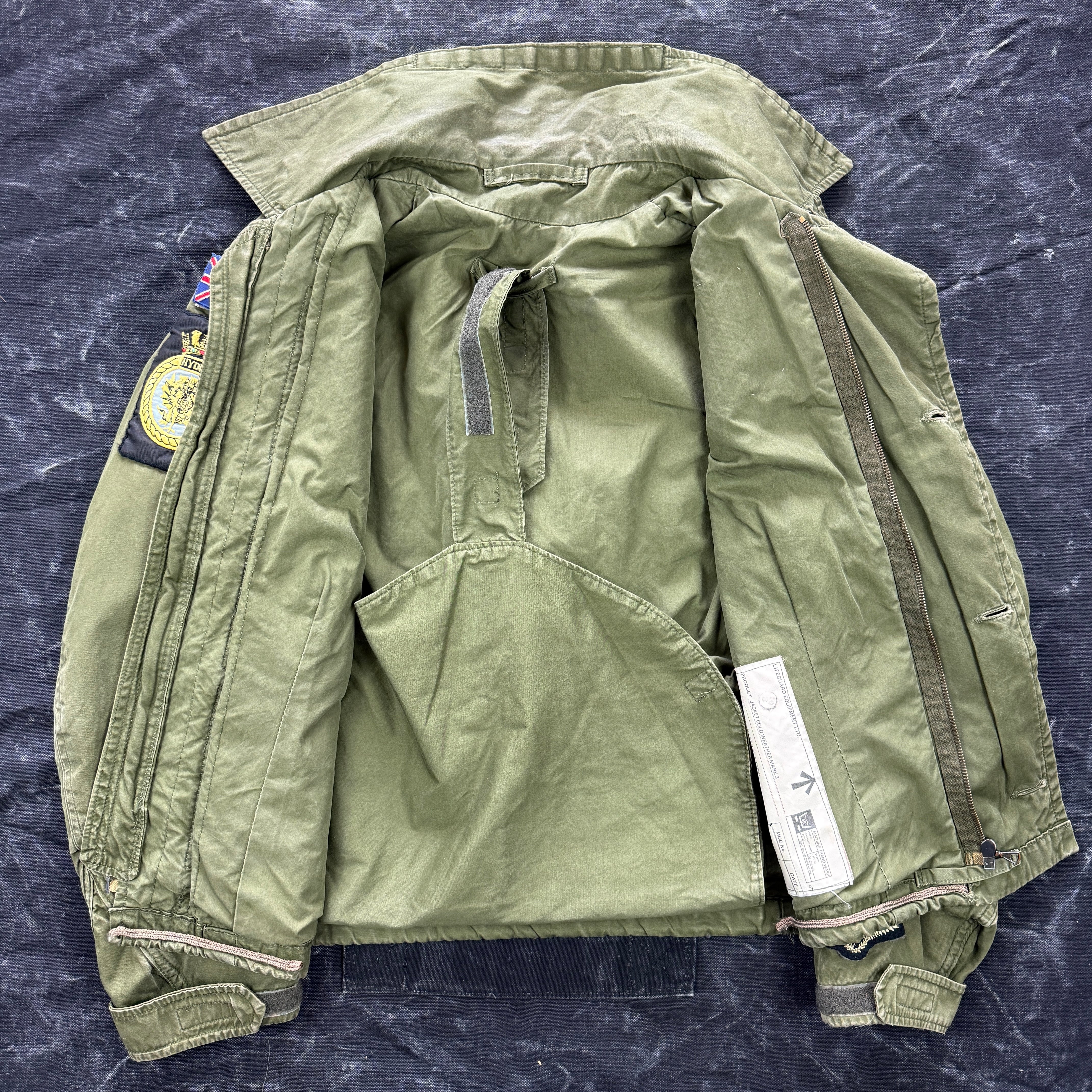 Royal Navy 1980s Mk3 Cold Weather Flying Jacket with Patches