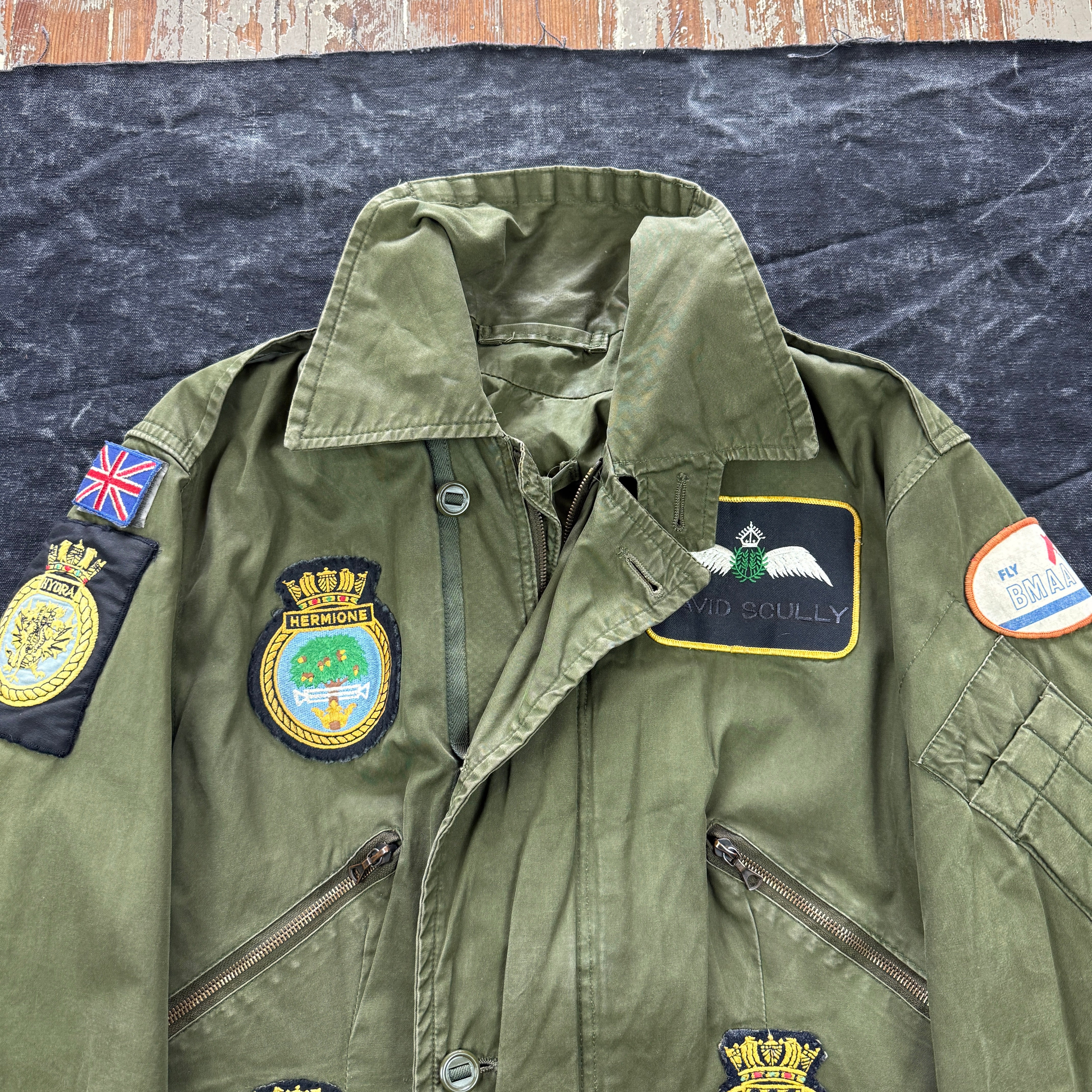 Royal Navy 1980s Mk3 Cold Weather Flying Jacket with Patches