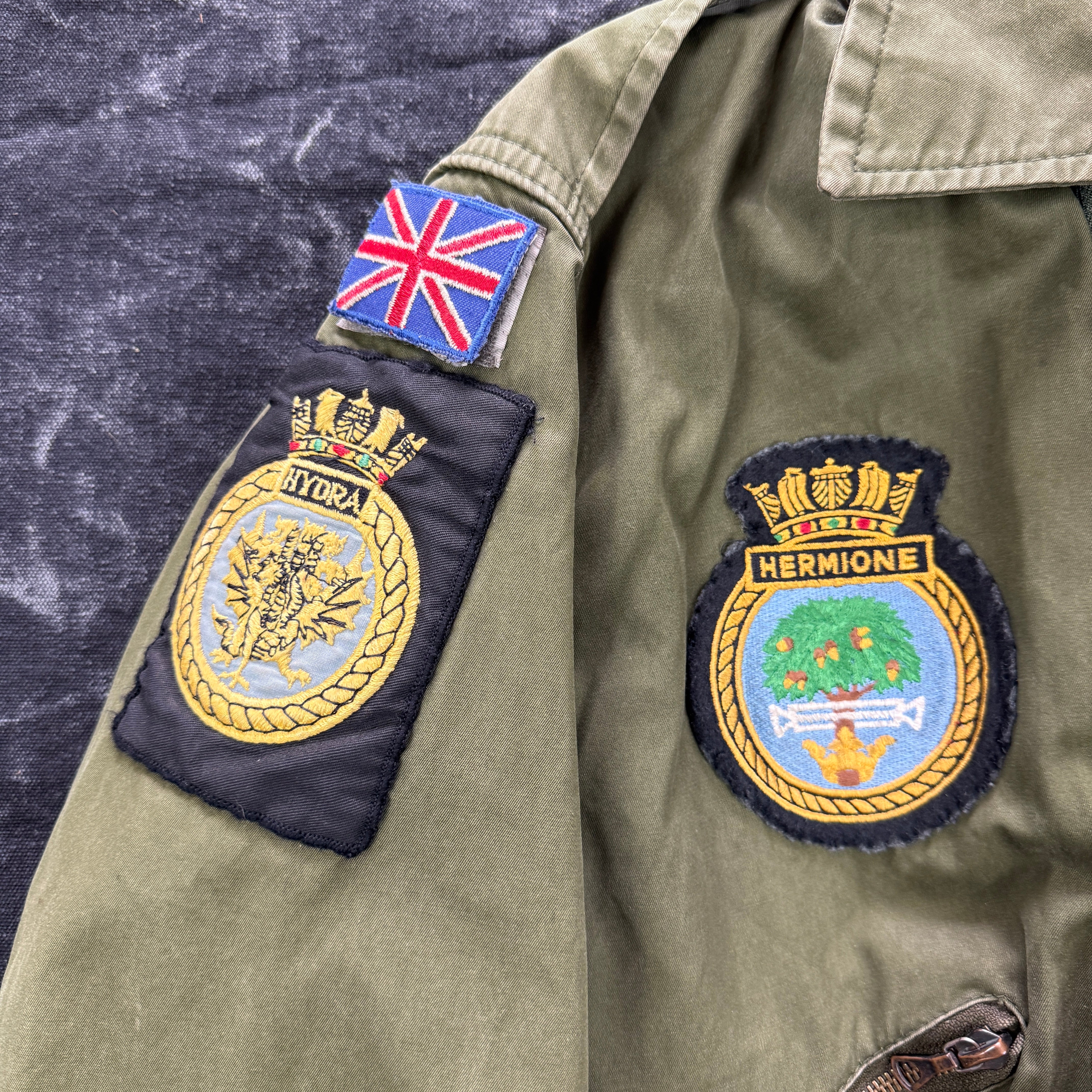 Royal Navy 1980s Mk3 Cold Weather Flying Jacket with Patches