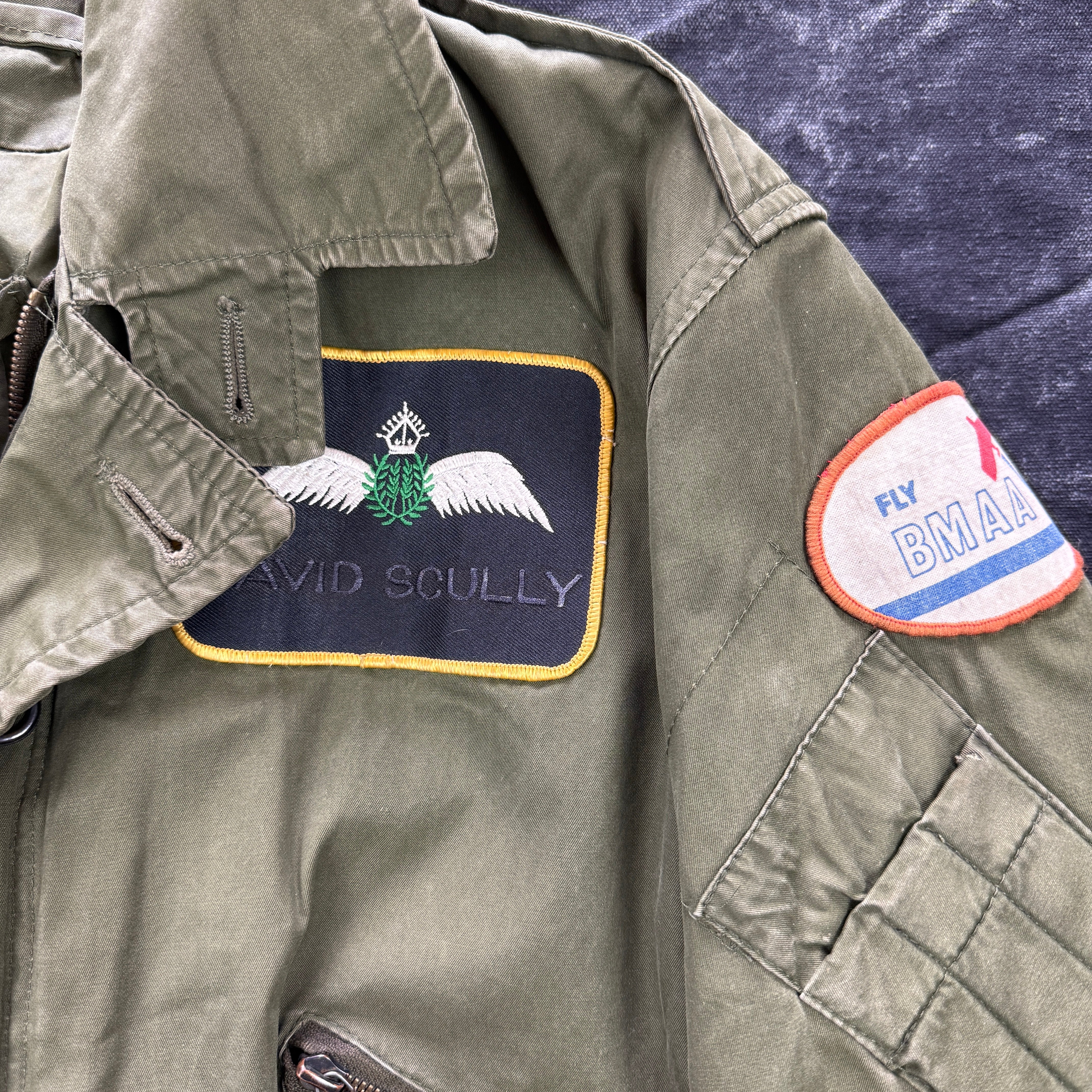 Royal Navy 1980s Mk3 Cold Weather Flying Jacket with Patches