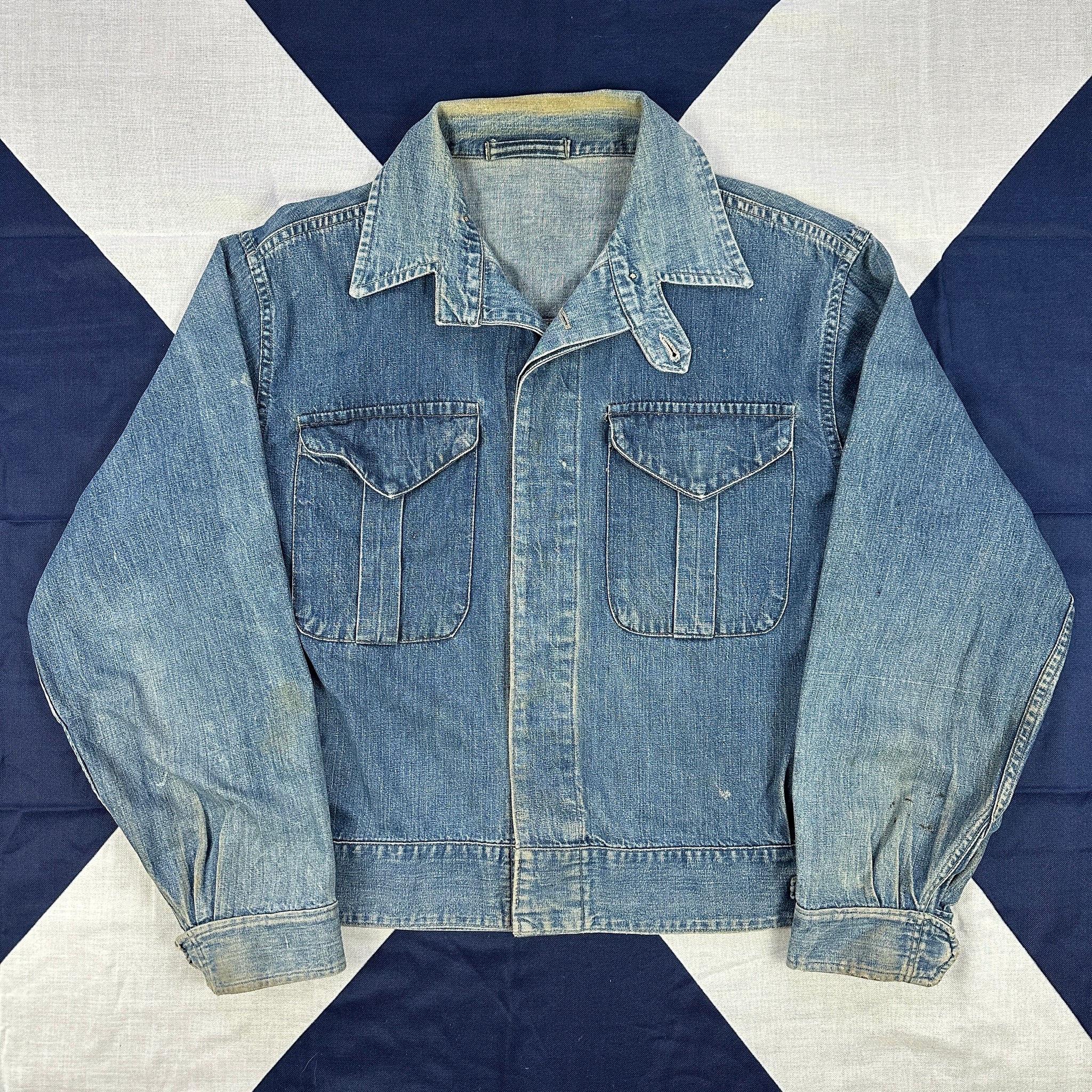 50s royal canadian navy denim ike jacket