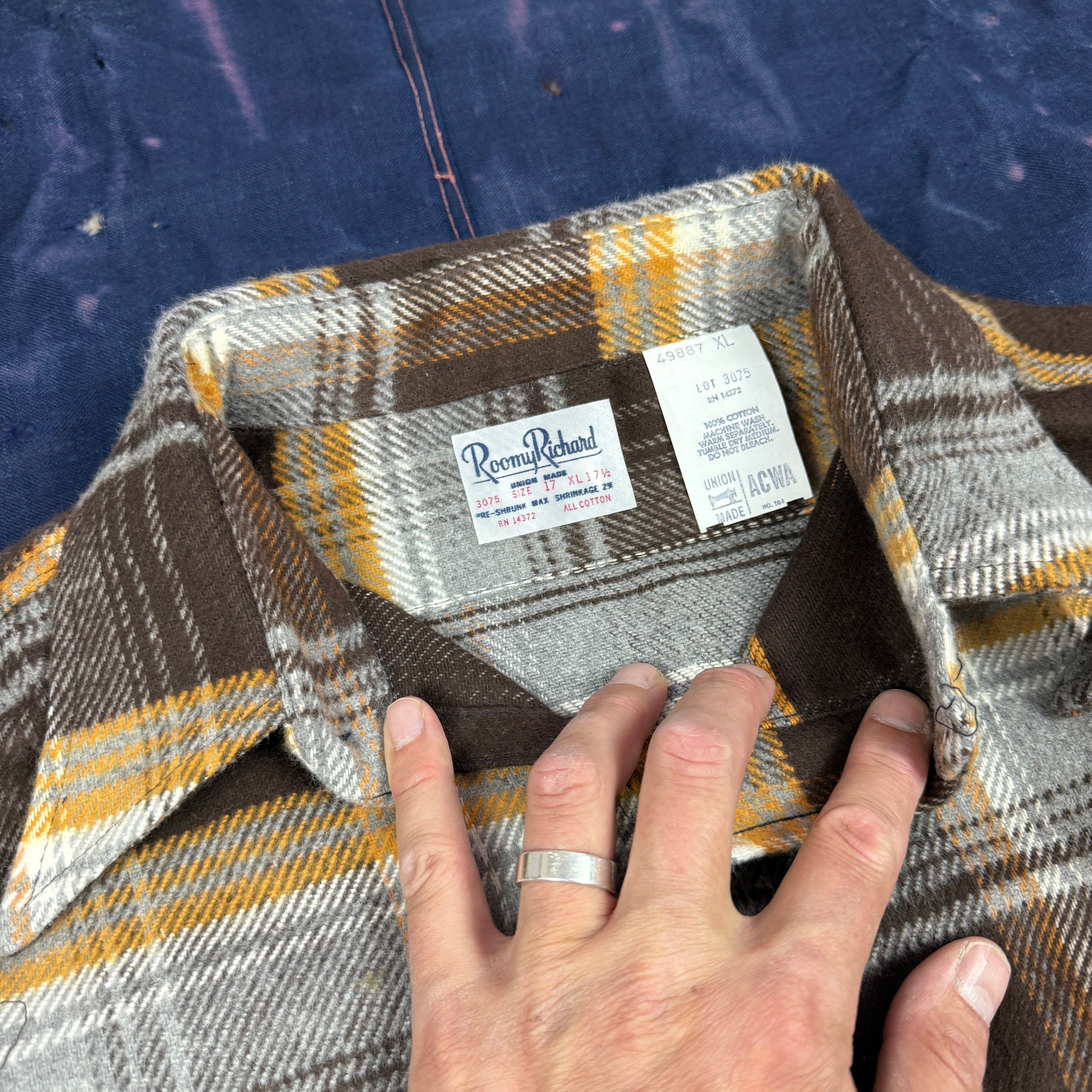 Roomy Richad 60s Flannel Shirt - Deadstock