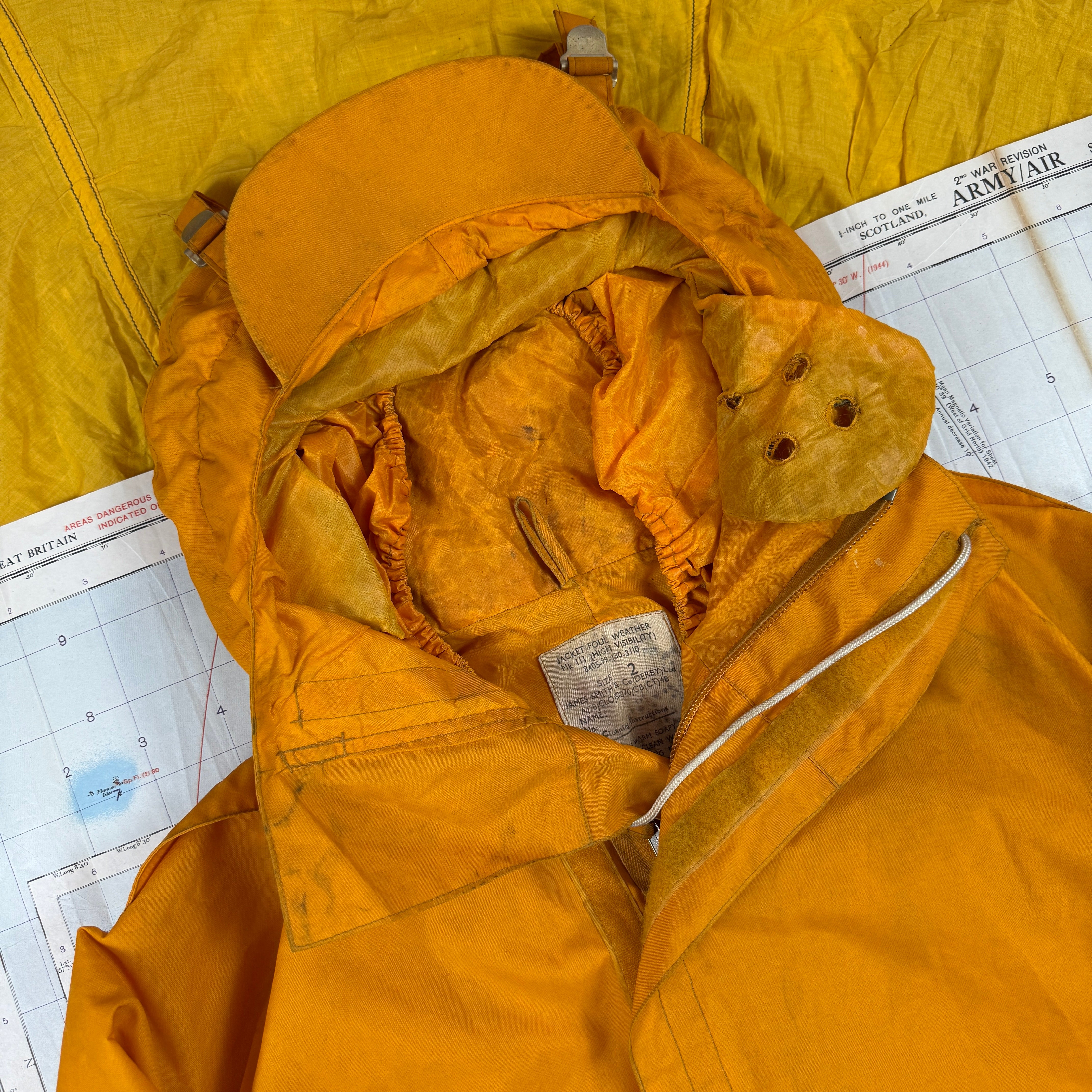 Royal Navy 1977 Mk3 Foul Weather Jacket Hi-Vis