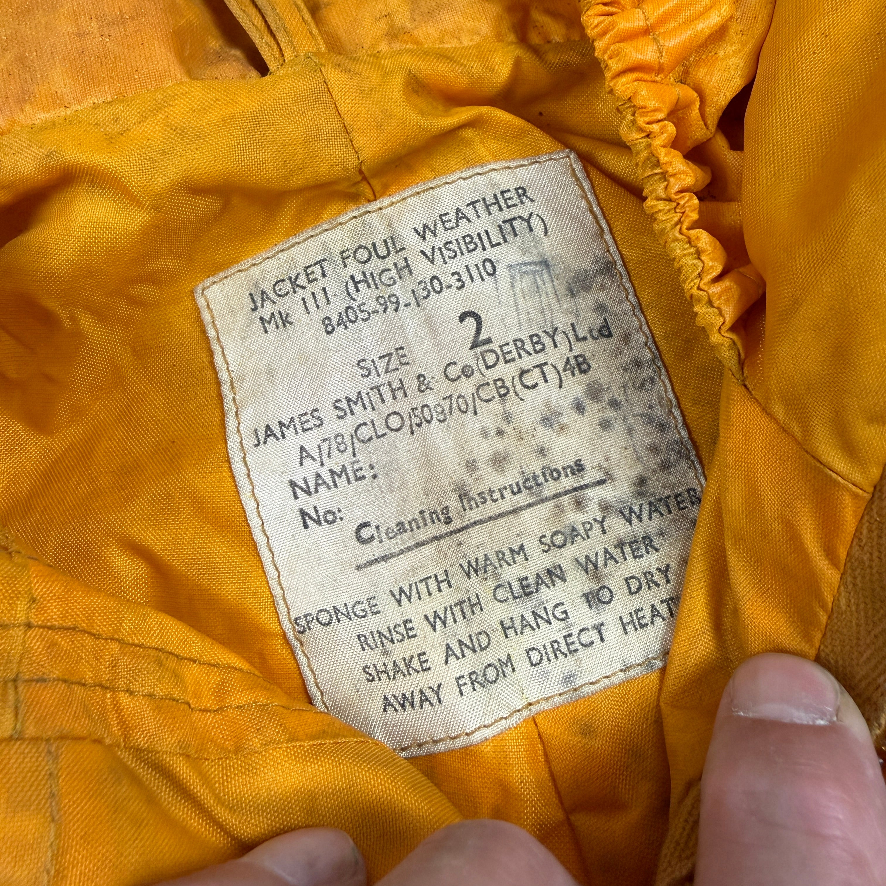 Royal Navy 1977 Mk3 Foul Weather Jacket Hi-Vis