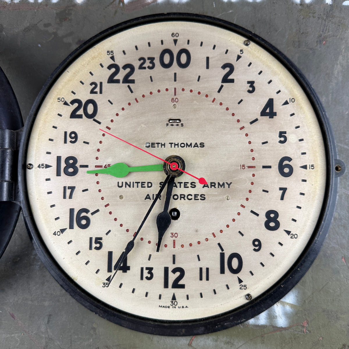 US Army Air Force 1944 Seth Thomas 24hr Clock