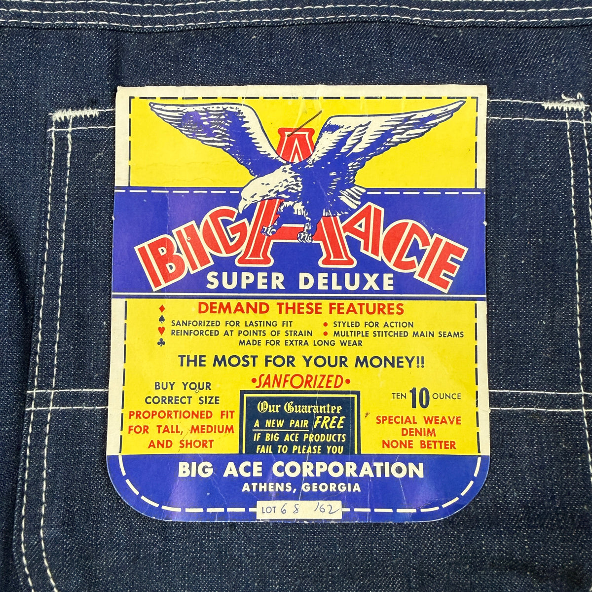 Big Ace Super Delux 1950s Work Pants - Deadstock