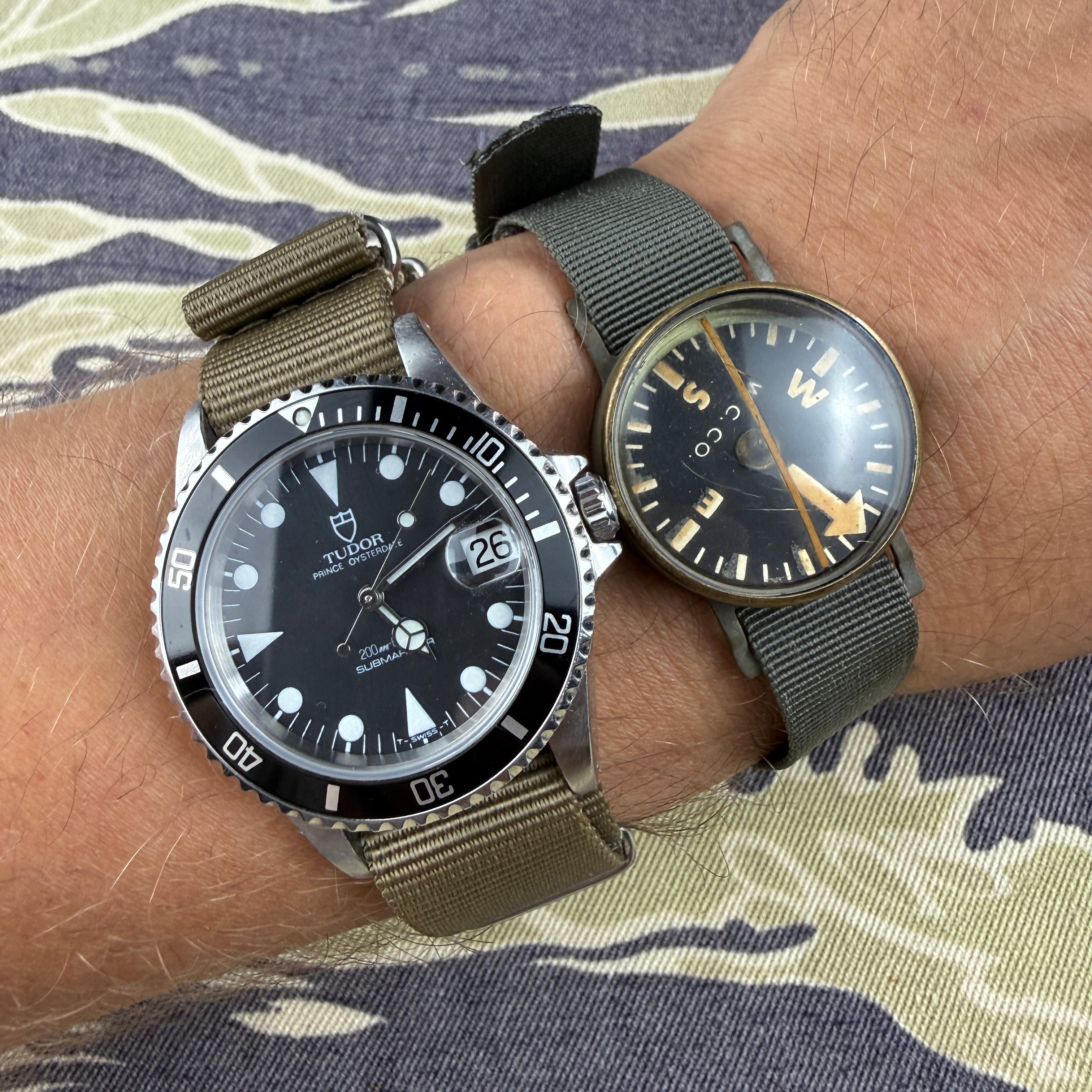 US Army 1950s - Vietnam Waltham Wrist Compass