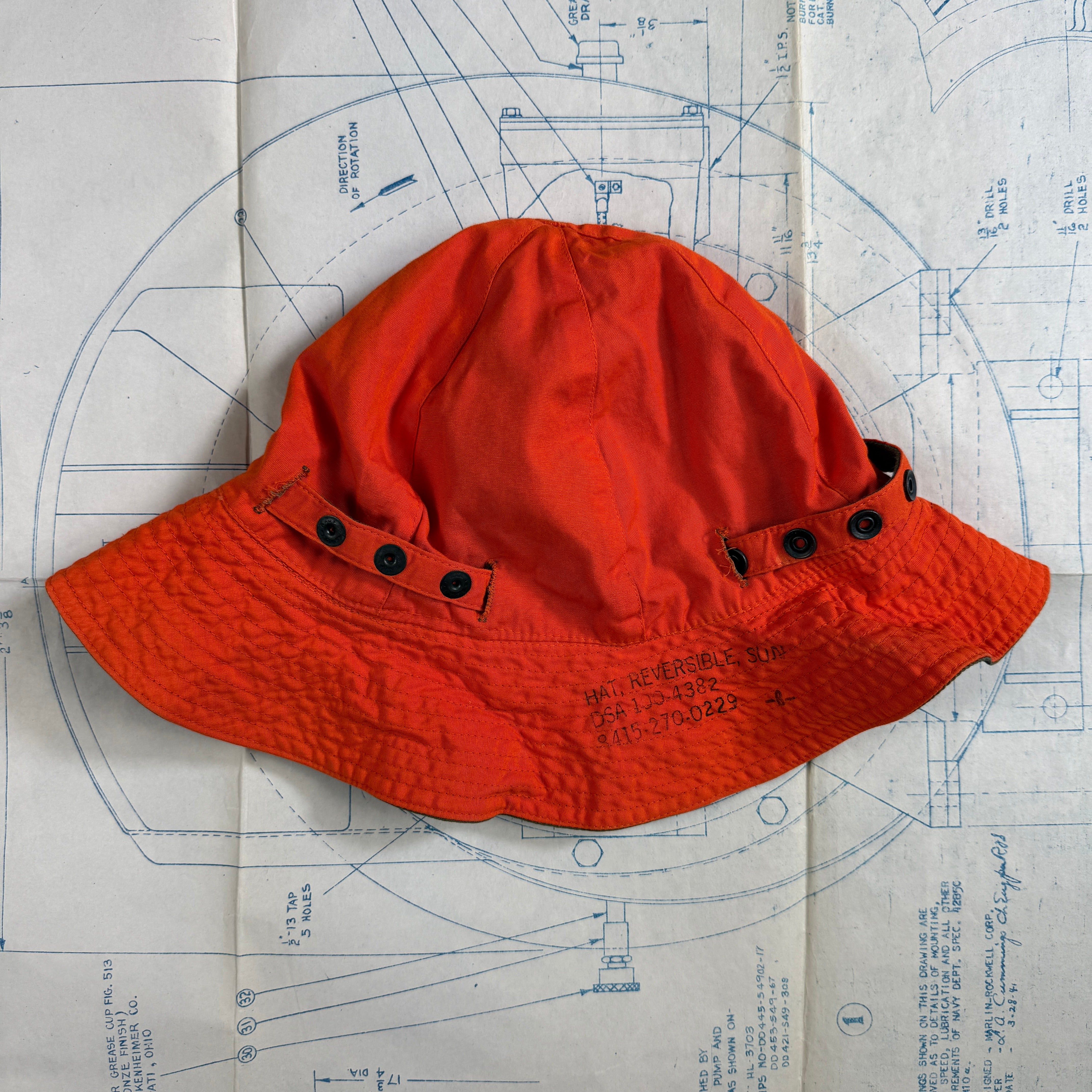 USAF Vietnam 1966 Survival Sun Hat - Good Condition