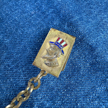Load image into Gallery viewer, US Army WW1 Uncle Sam Watch Chain &amp; Compass
