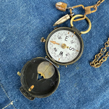 Load image into Gallery viewer, US Army WW1 Uncle Sam Watch Chain &amp; Compass
