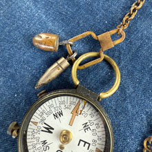 Load image into Gallery viewer, US Army WW1 Uncle Sam Watch Chain &amp; Compass

