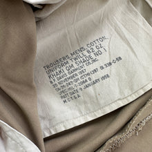 Load image into Gallery viewer, US Army 1956 Pattern Chino Trousers - Size 33 to 34
