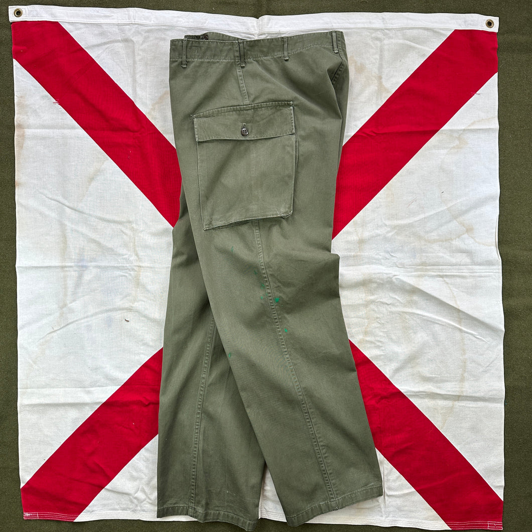 US Army WW2 Fatigue Pants - Rare Cotton Twill Variation