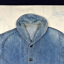 Load image into Gallery viewer, US Navy WW2 Denim Shawl Jacket
