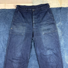 Load image into Gallery viewer, US Navy WW2 Denim Dungaree Pants Size 33 - Mint Condition
