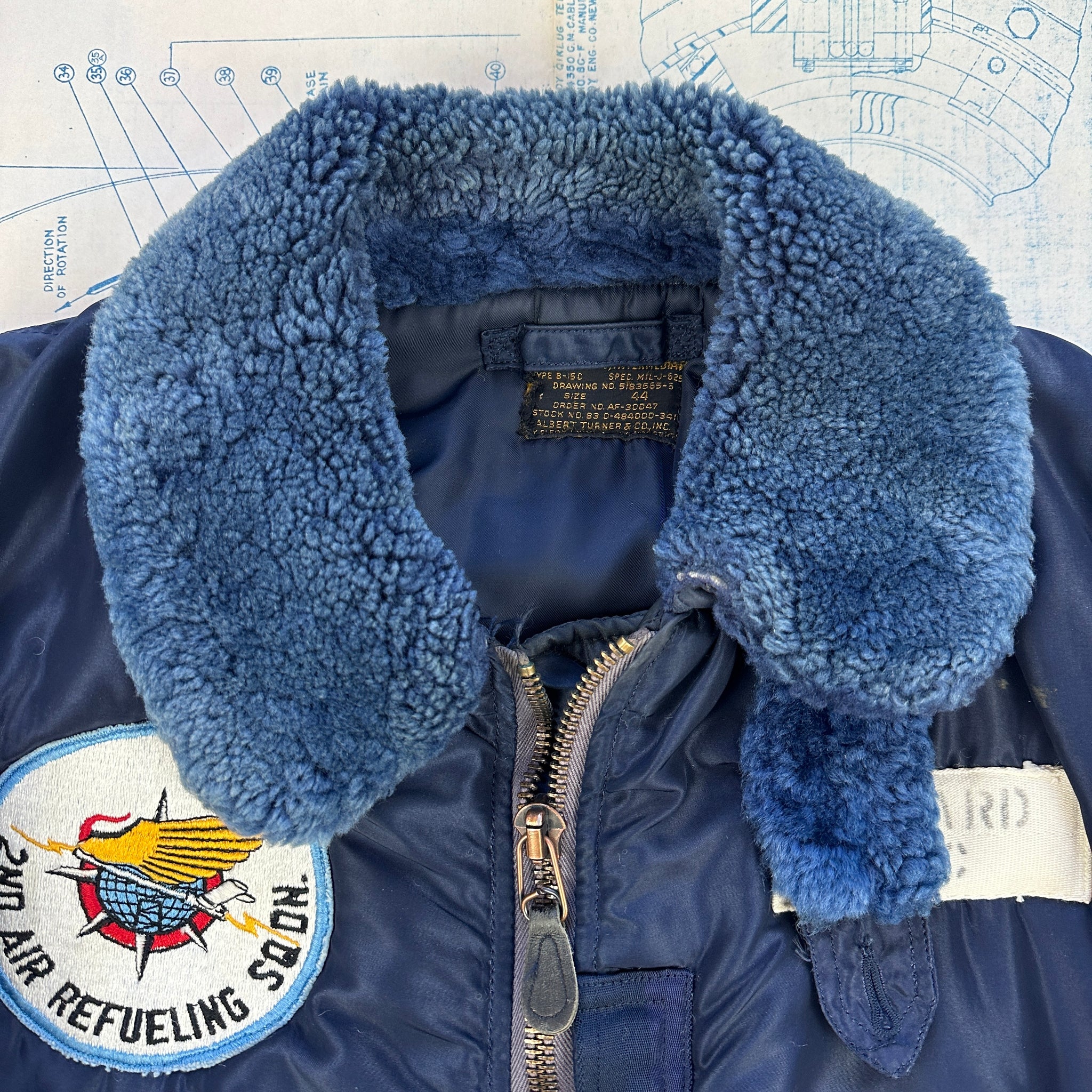 USAF 1950 B-15C Patched, Good Condition, Large Size! – The