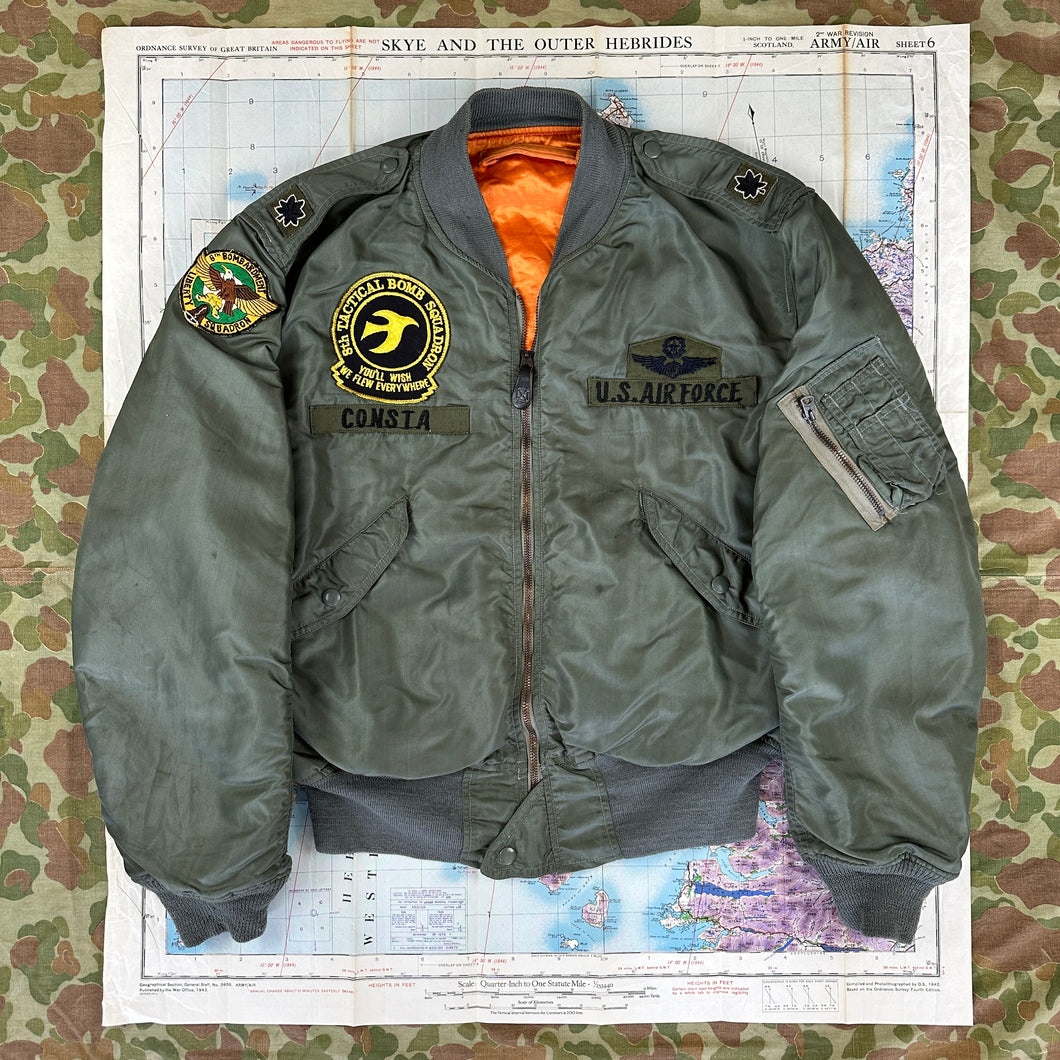 USAF 1961 Vietnam L-2B Flight Jacket Patched & Named with History