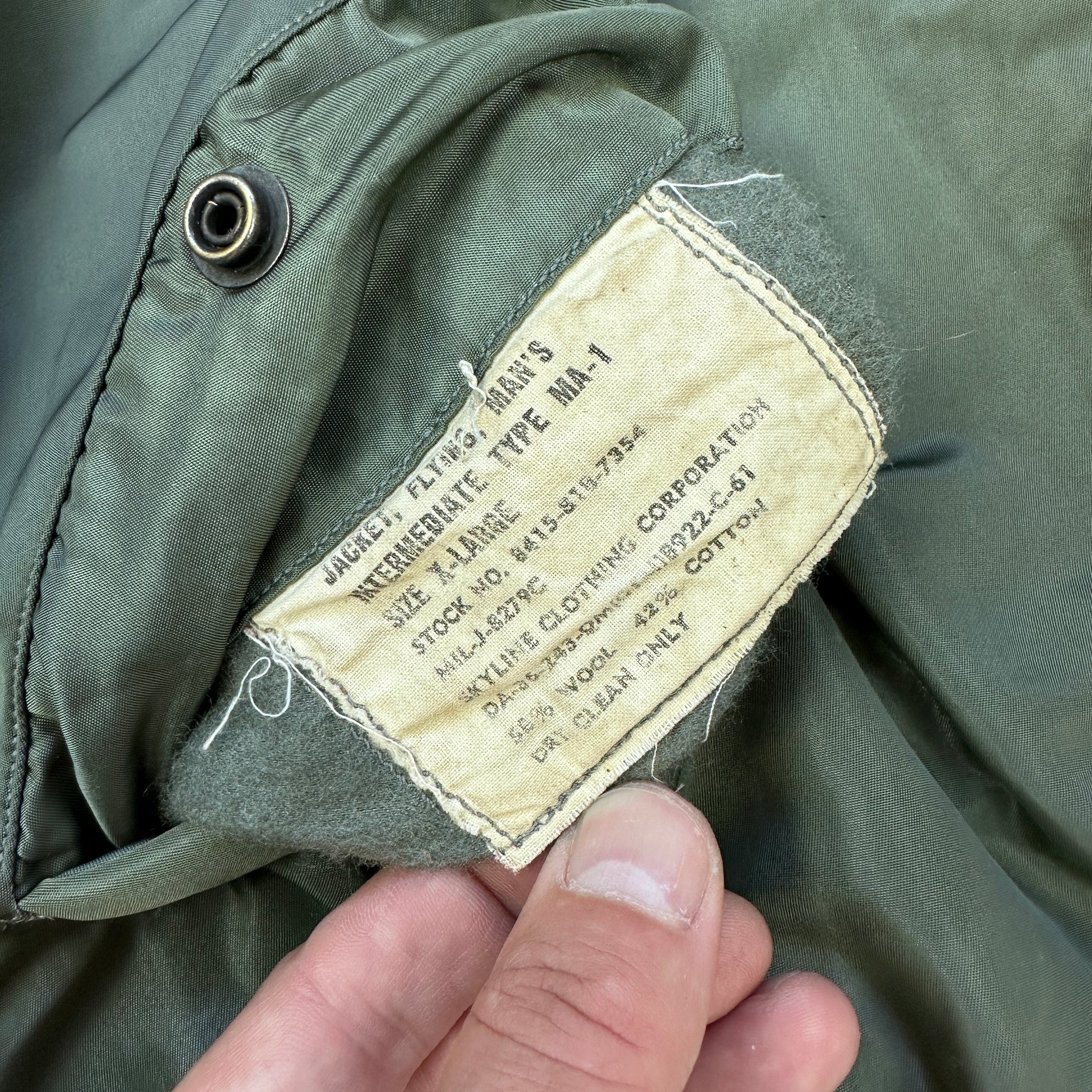 US Air Force 1961 SAC MA-1 Flight Jacket - Mint Condition US Air Force 1961 SAC MA-1 Flight Jacket - Mint Condition