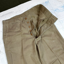 Load image into Gallery viewer, USMC WW2 Service Chino Trousers - Mint Condition - Named to KIA Marine Raider
