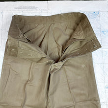 Load image into Gallery viewer, USMC WW2 Service Chino Trousers - Mint Condition - Named to KIA Marine Raider
