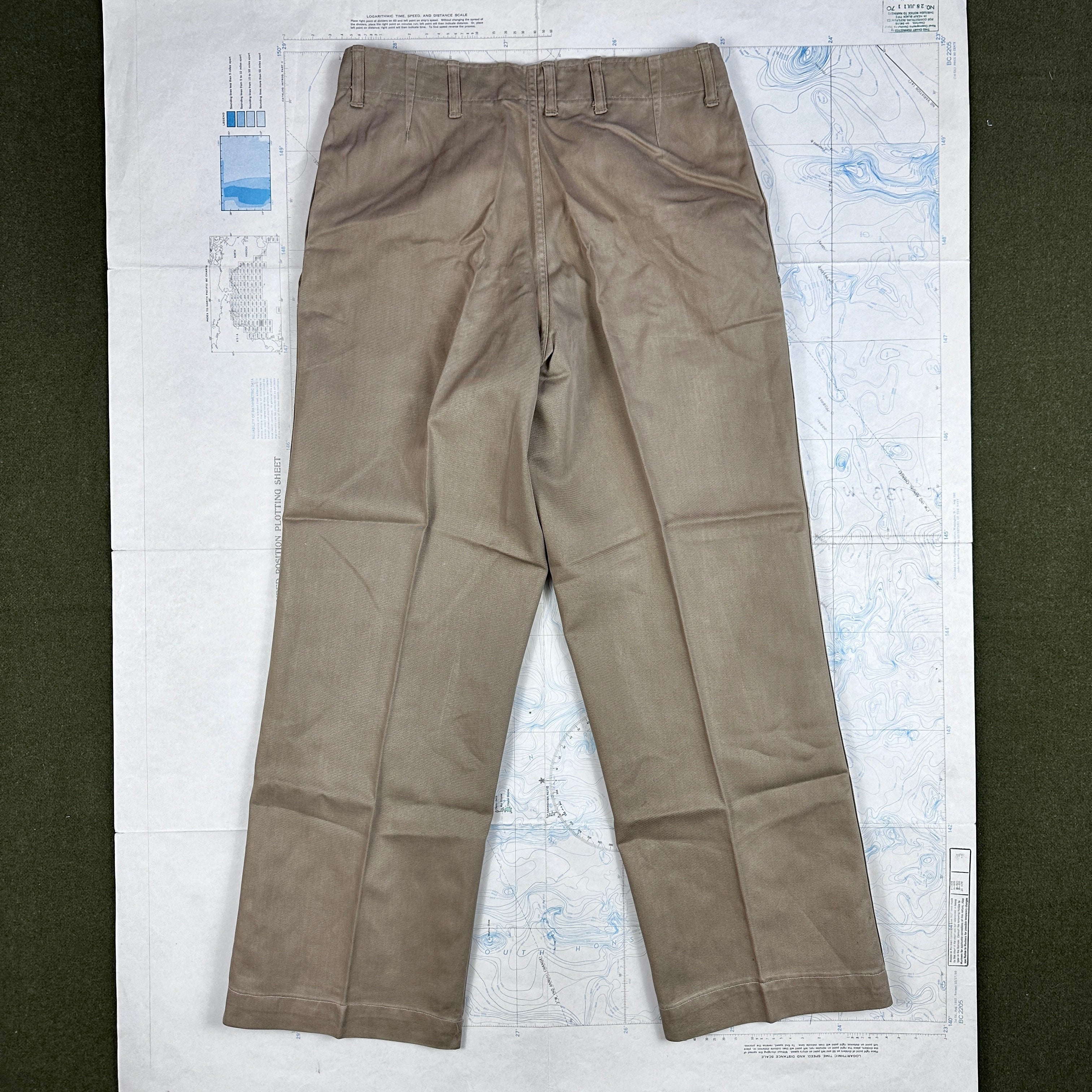 USMC WW2 Service Chino Trousers - Mint Condition - Named to KIA Marine Raider