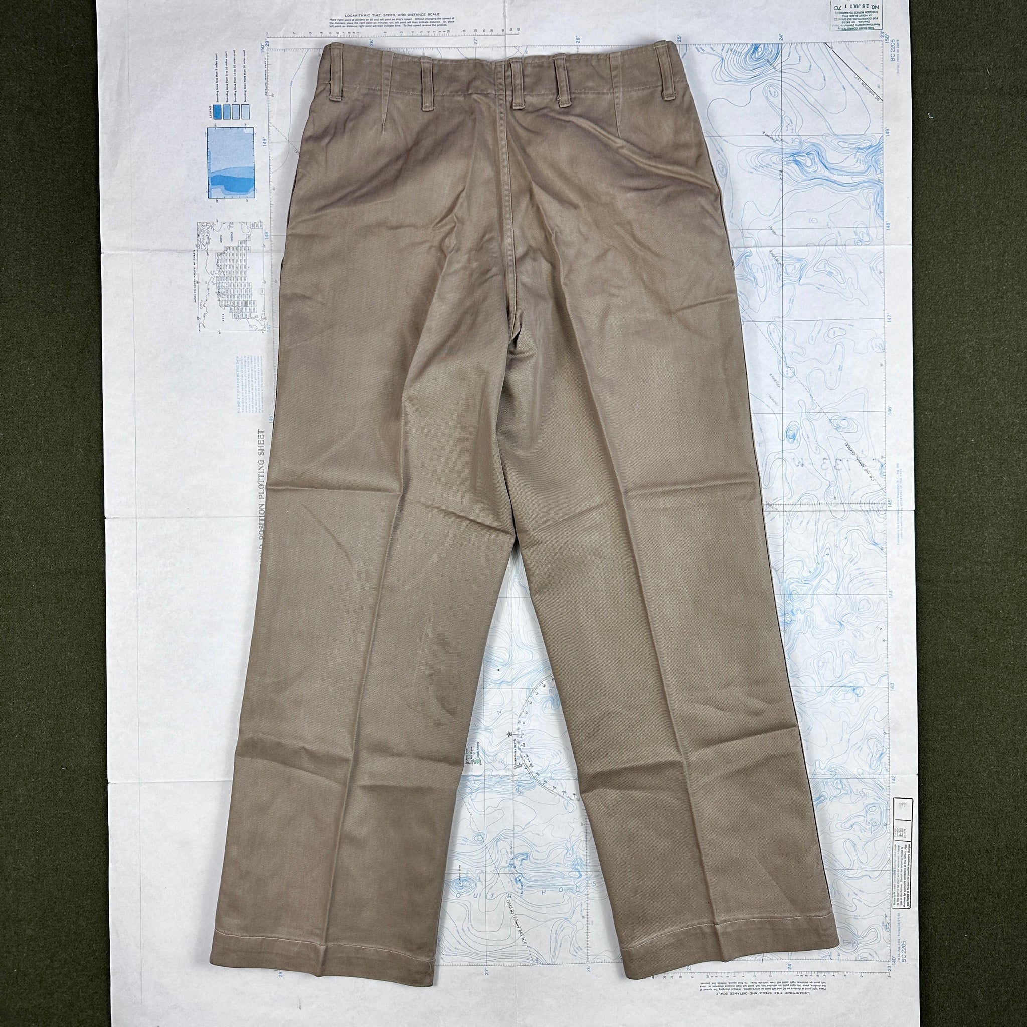 パンツ 60-70s USMC trousers / chino pants USMC WW2 Service Chino Trousers - Mint Condition - Named to KIA