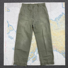 Load image into Gallery viewer, USMC P53 HBT Fatigue Trousers - Size 32
