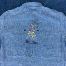 Load image into Gallery viewer, US Navy WW2 Chambray Shirt - Mint Condition with Aloha Artwork
