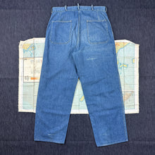 Load image into Gallery viewer, US Navy WW2 Denim Dungaree Pants Size 33
