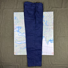 Load image into Gallery viewer, Deadstock US Navy WW2 Denim Dungaree Pants Size 35x33
