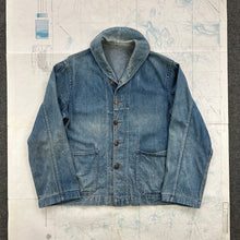 Load image into Gallery viewer, US Navy 1930s Denim Shawl Jacket - Size Medium
