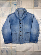 Load image into Gallery viewer, US Navy WW2 Denim Shawl Jacket - Size Large
