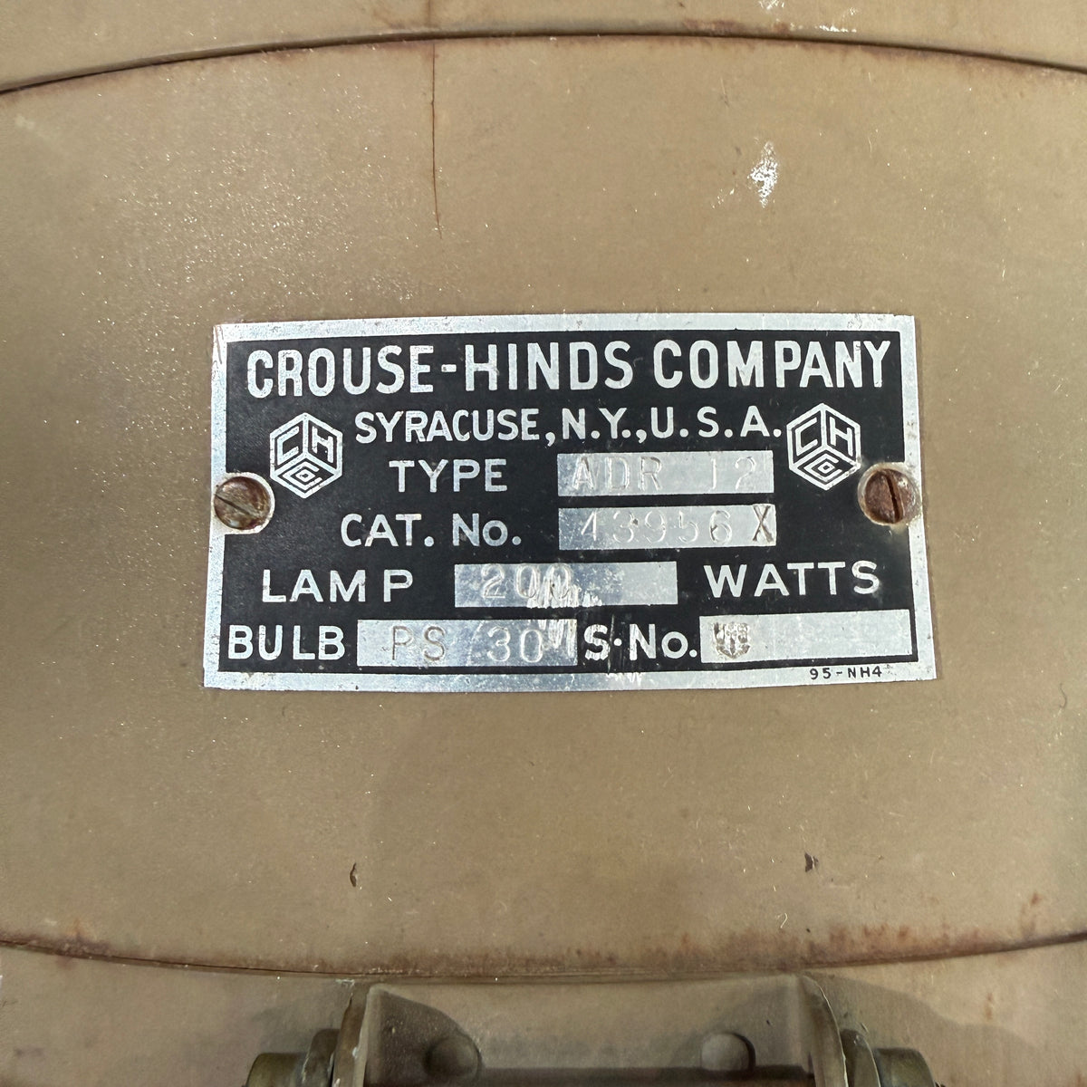 US Navy WW2 Crouse Hinds Floodlight