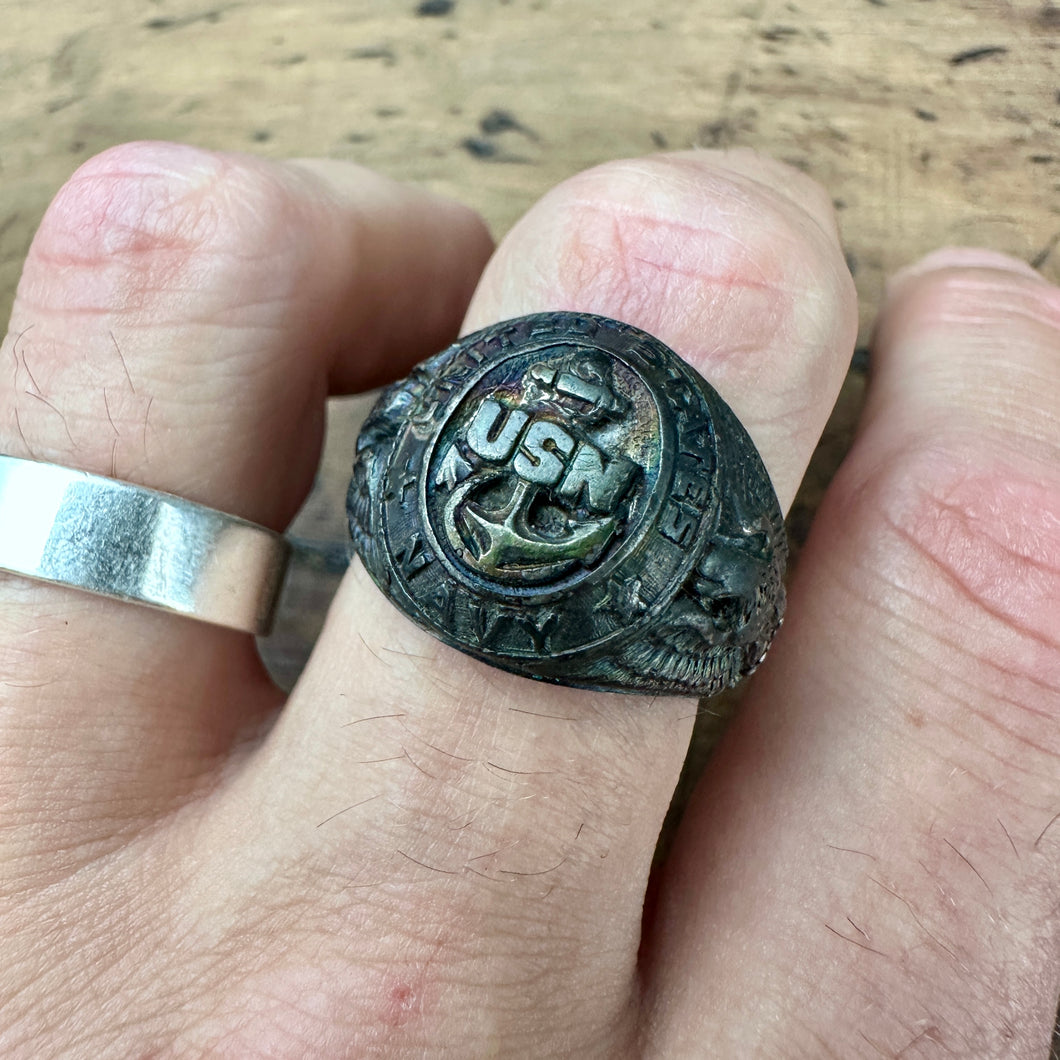 US Navy WW2 Sterling Ring