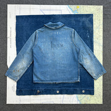 Load image into Gallery viewer, US Navy Denim Shawl Jacket with Stencils
