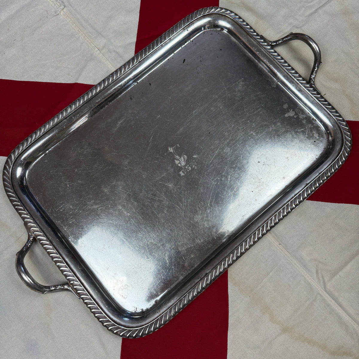 US Navy WW1 Silver Tray by Reed Barton