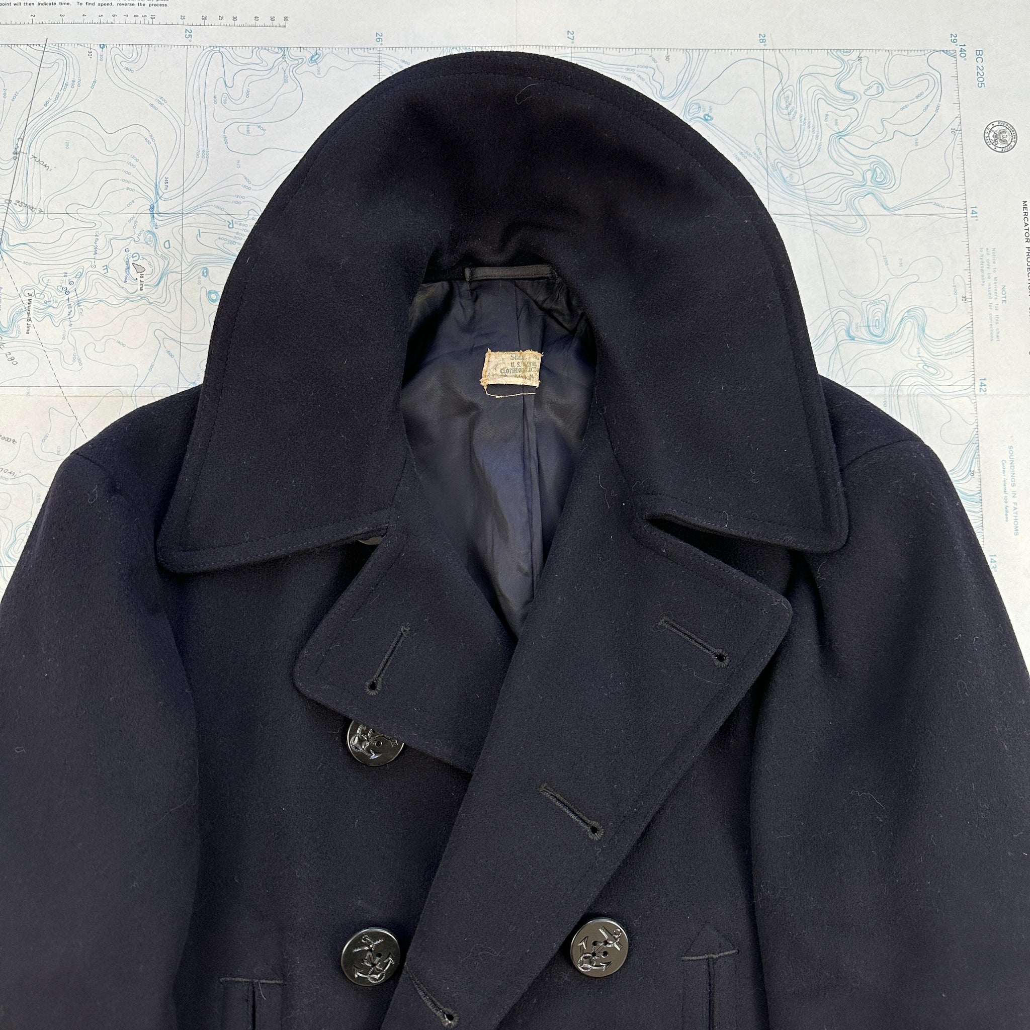 美品THE SHINZONE FLARE PEA COAT 36 NAVY Shinzone シンゾーン ウール フレア ピーコート 22amsco01-kk