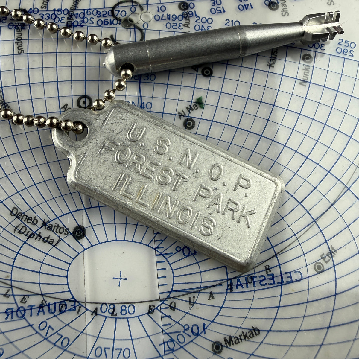 US Naval Ordnance Plant WW2 Torpedo Keychain