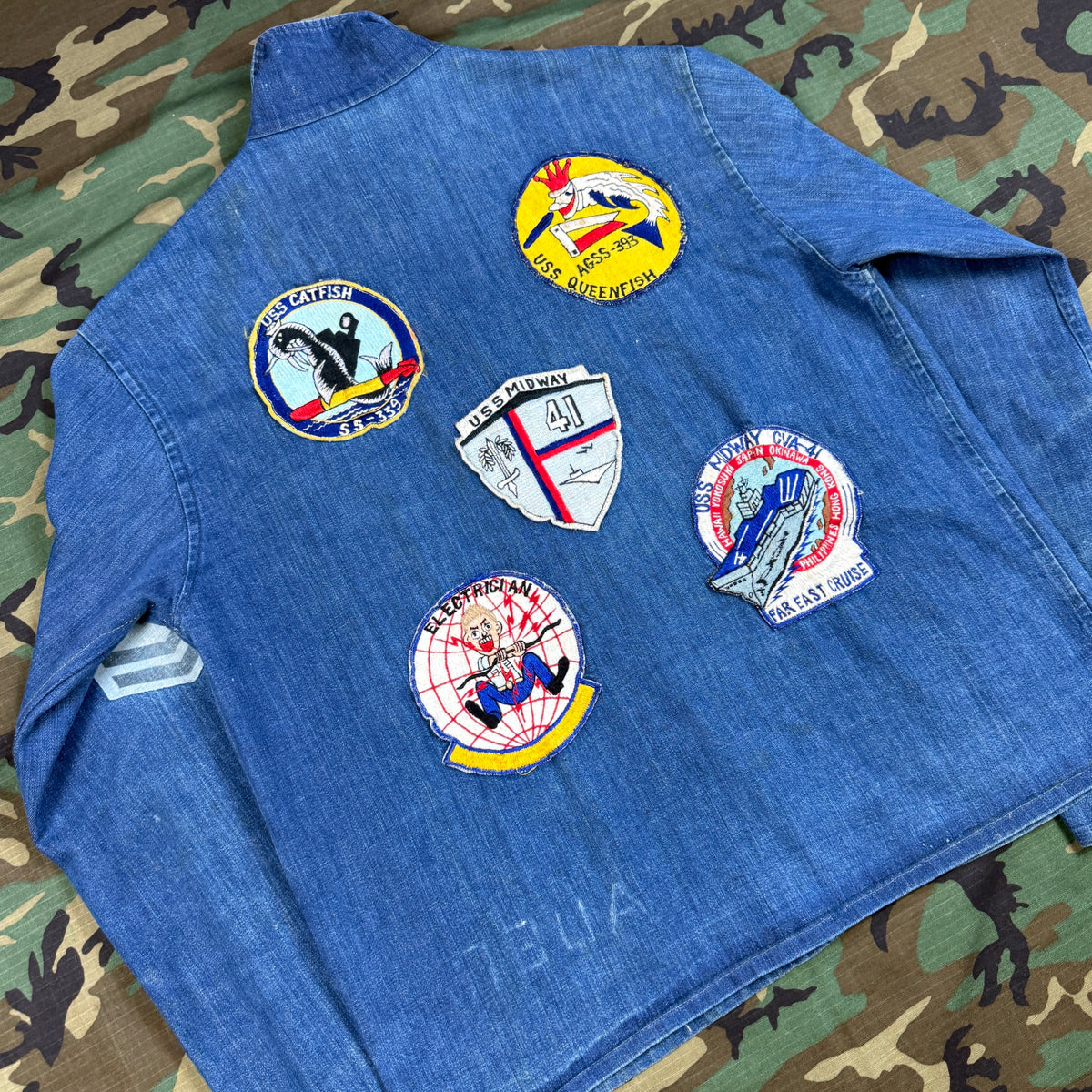 US Navy Vietnam Patched Denim Jacket