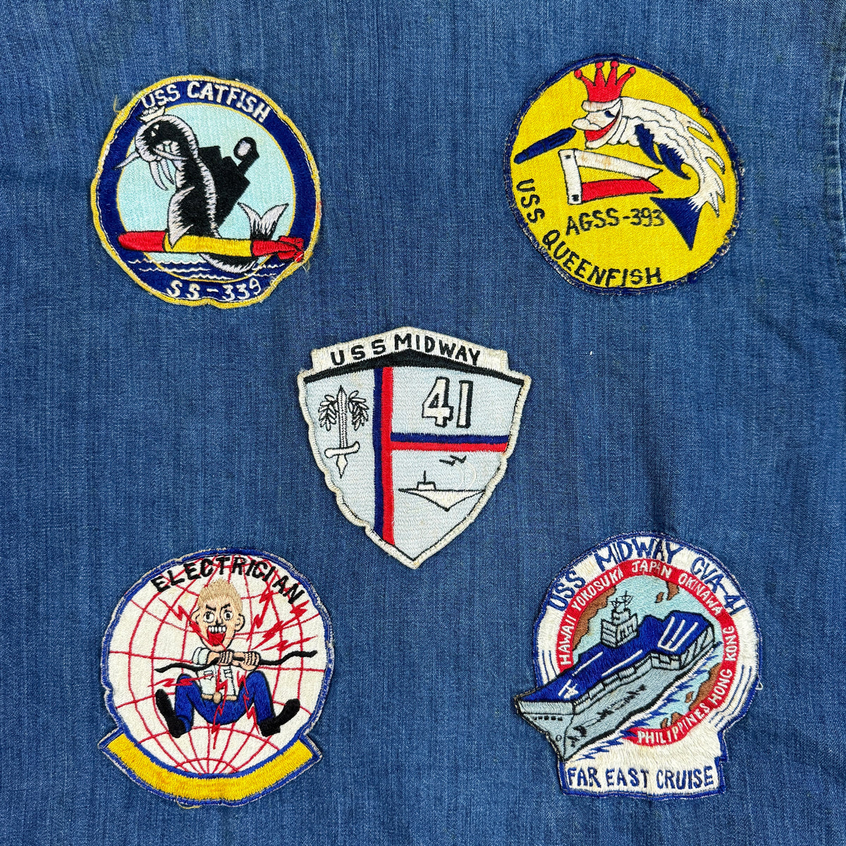 US Navy Vietnam Patched Denim Jacket
