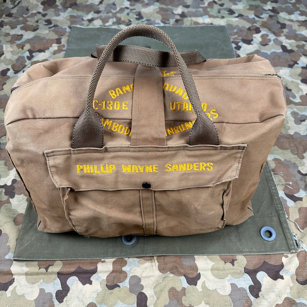 USAF Vietnam Thai Made Flight Bag with Patches